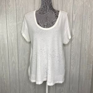 CURRENT ELLIOT | Slouchy T-shirt Paint Splatter 1